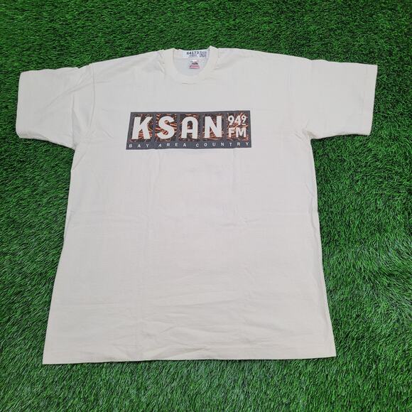 Vintage 90s California KSAN 94.9 FM Radio Shirt XL 24x30 USA - Picture 1 of 12